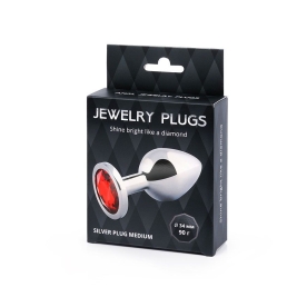 Пробка Jewelry Plug Silver - Red