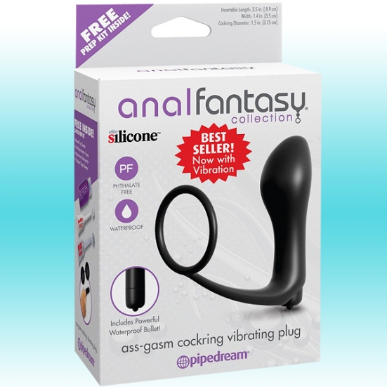 Пробка с кольцом Ass-Gasm Vibrating