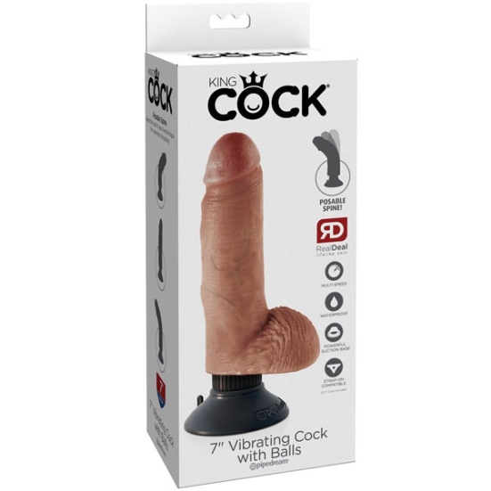 Фаллос-вибратор 7&quot; Vibrating Cock with Balls