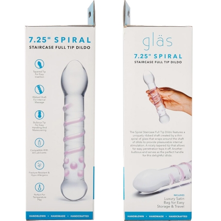 Фаллос из стекла Glas 7,25" Spiral