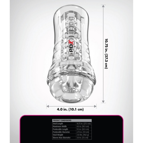 Прозрачный мастурбатор PDX Elite ViewTube Plus
